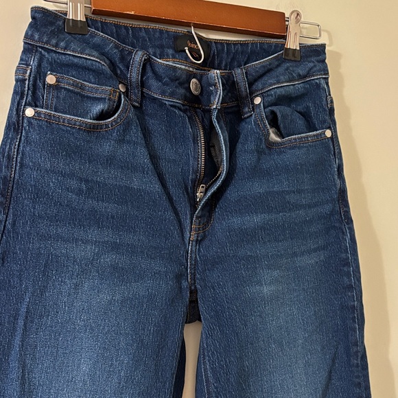 Quince Bella Stretch Relaxed Straight Stormy Blue Size 28 - Picture 4 of 9